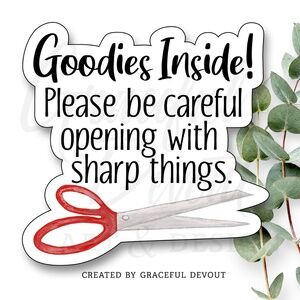 Goodies Inside! Please be careful opening with sharp things.- 2” Sticker (48ct.)